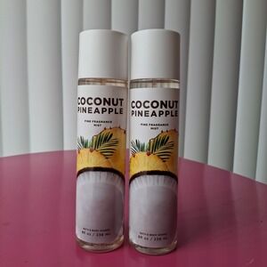 Bath & Body Works COCONUT PINEAPPLE Fine Fragrance Mist 8 oz Set of 2